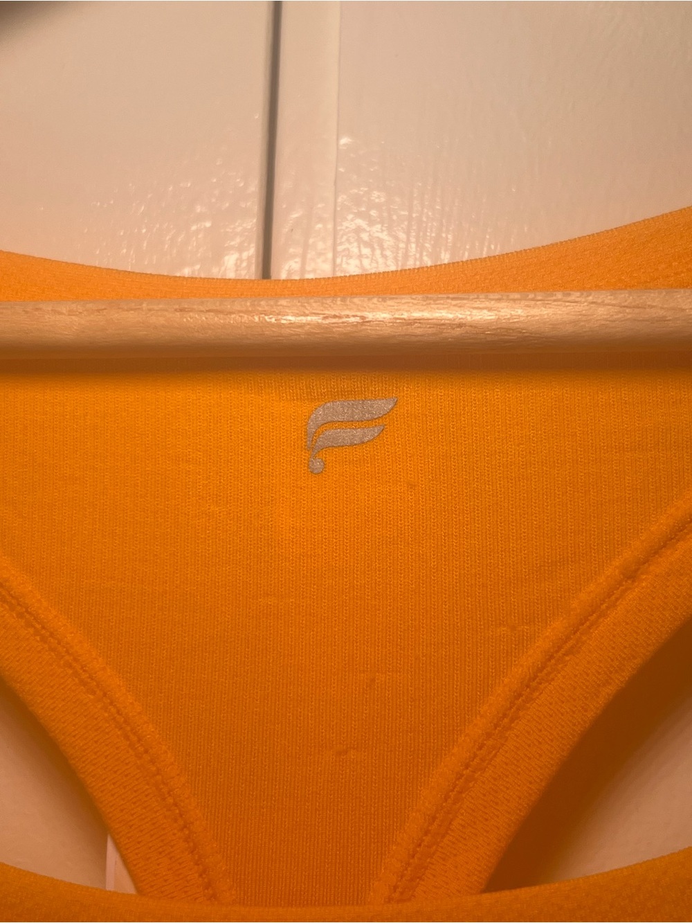 Women's Yellow Racerback Performance Tank Top - Picture 3 of 5